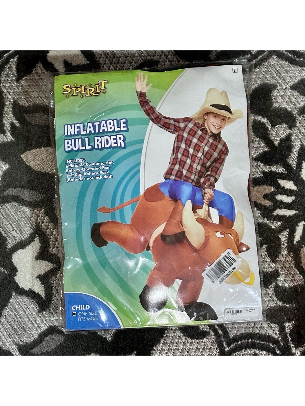 Inflatable Bull Rider Costume Kids Spirit Halloween Unisex Child Cowboy/girl